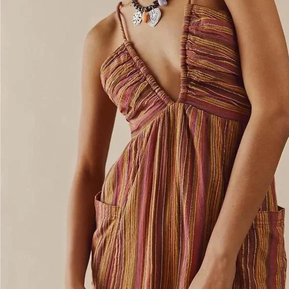 Free People Sundaze for Surfing Jumpsuit Red Clay - Picture 2 of 6